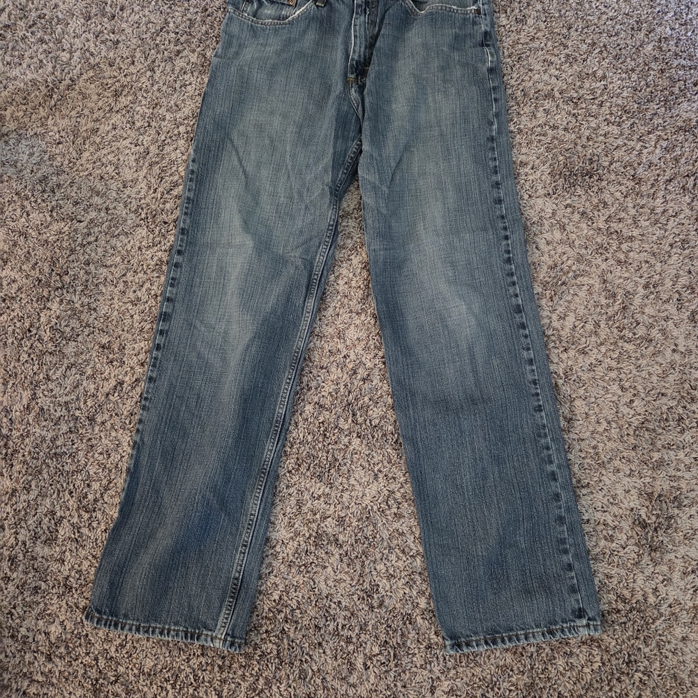 Vintage Lee Jeans Mens 33 Blue Denim Pants Straight Leg 33×34 Relaxed Fit Med